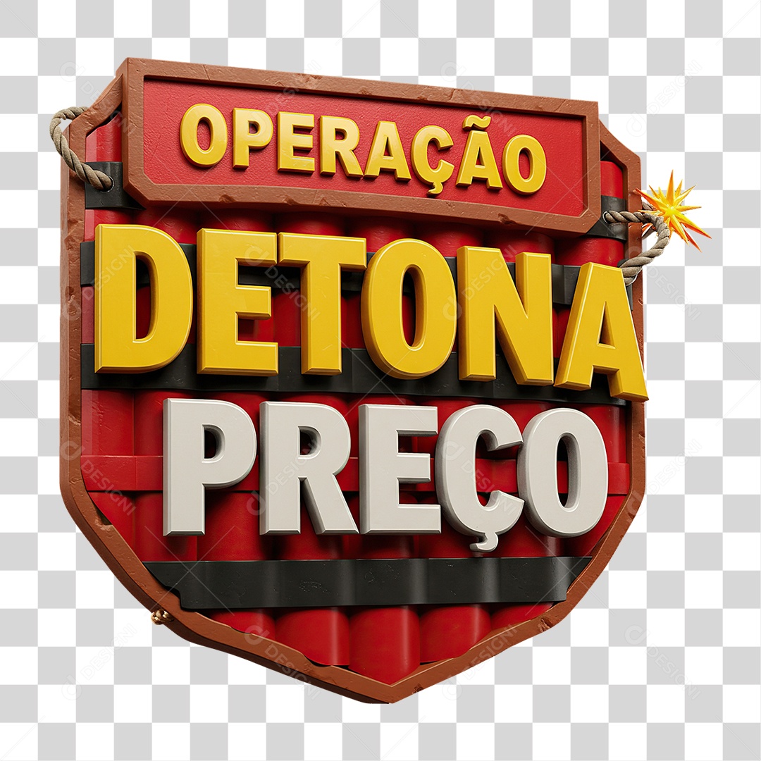 Operação Detona Preço Escudo com Dinamites PNG Transparente