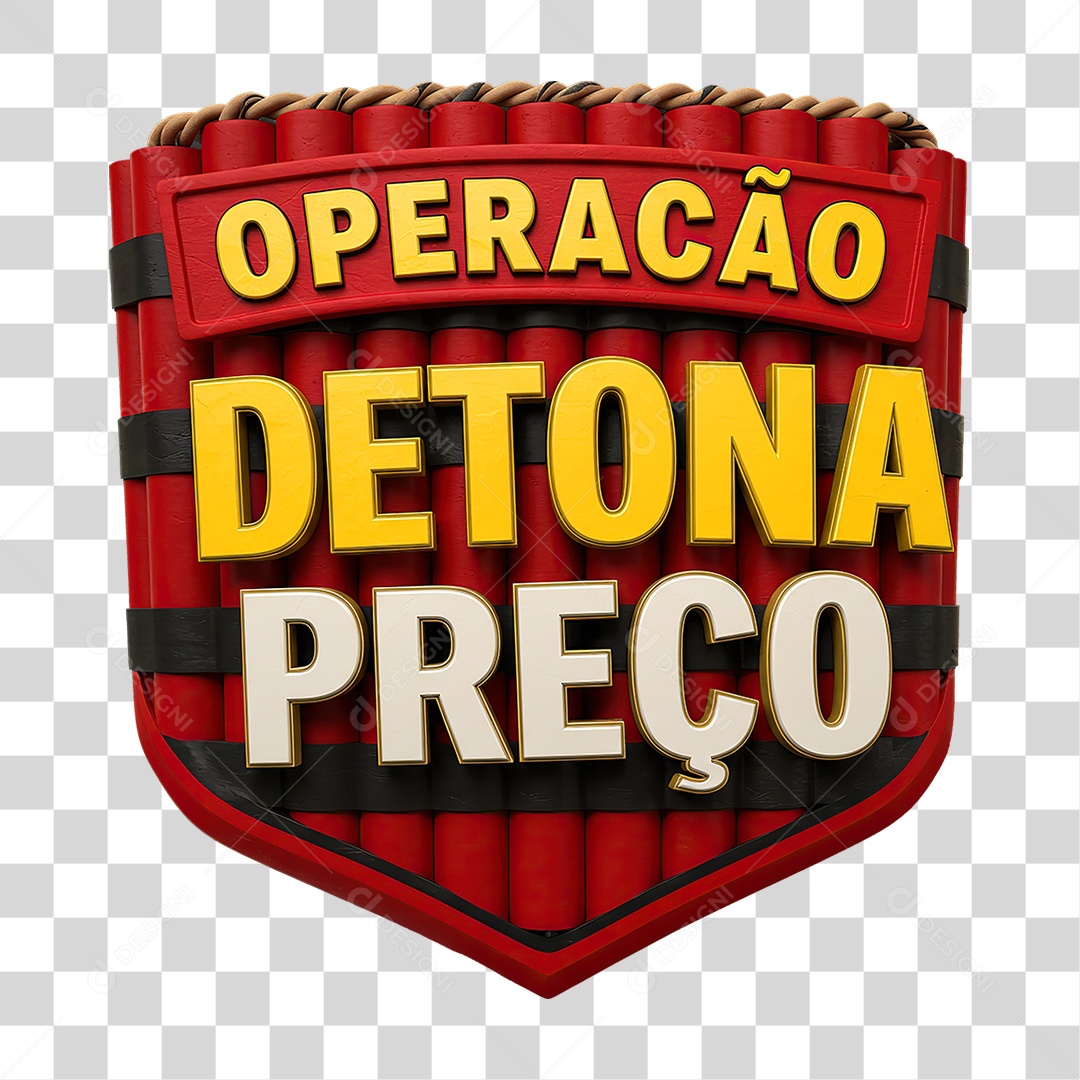 Operação Detona Preço Escudo com Dinamites PNG Transparente