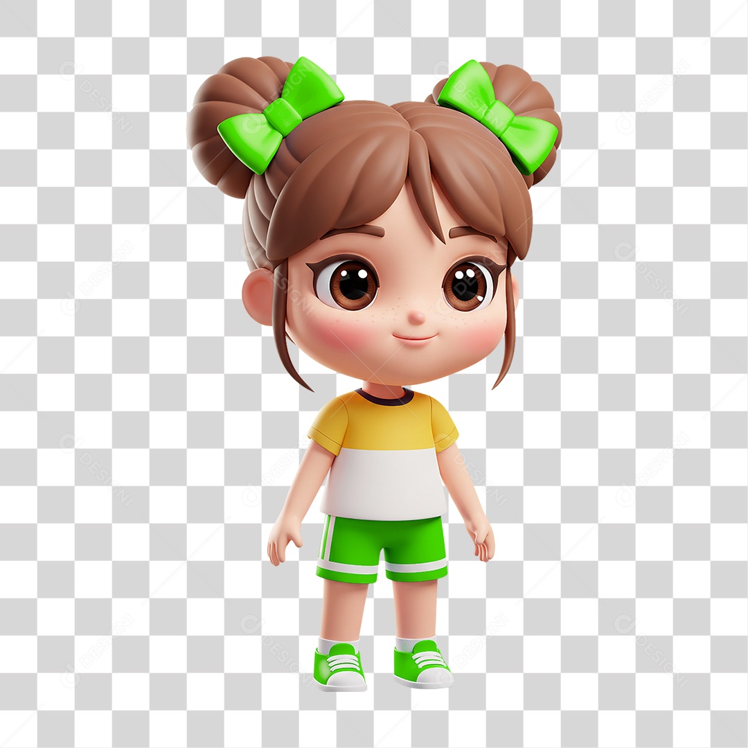 Menina Criança Usando Uniforme Escolar PNG Transparente