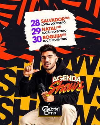Flyer Agenda Shows Social Media PSD Editável