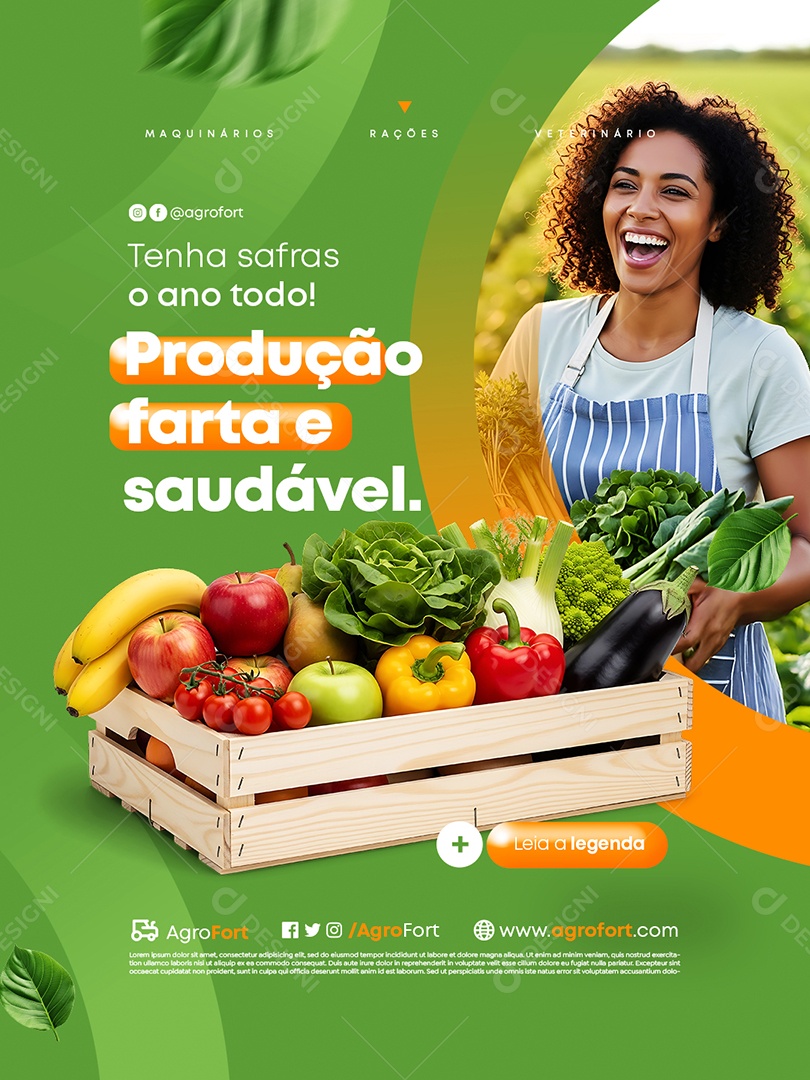 Agronegócio Tenha Safras o Ano Todo Social Media PSD Editável