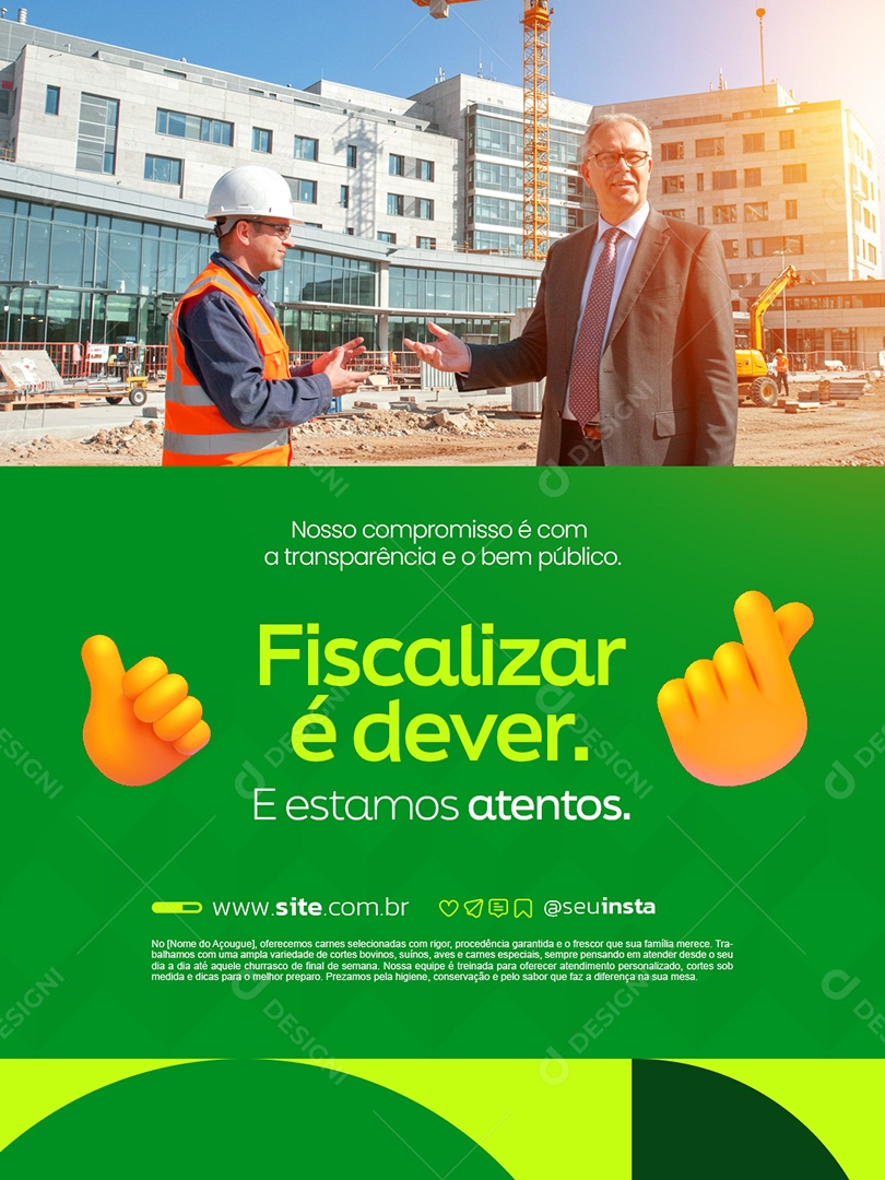 Vereador Fiscalizar é Dever Social Media PSD Editável