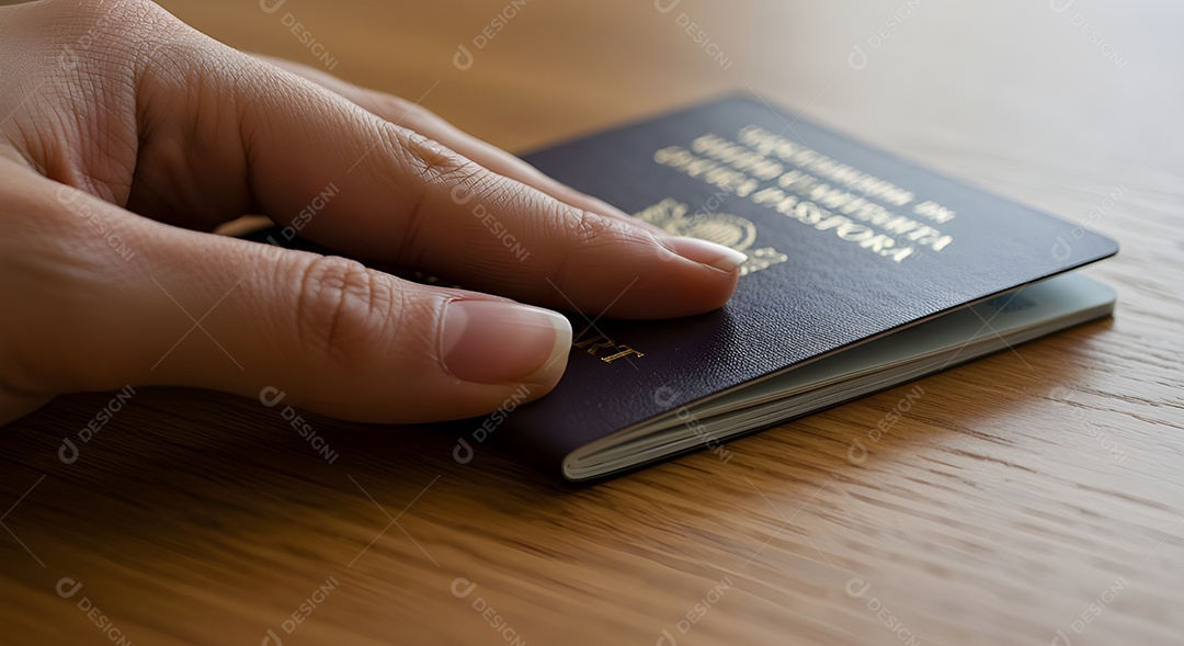 Imagem mostra um passaporte, que é um documento de viagem essencial