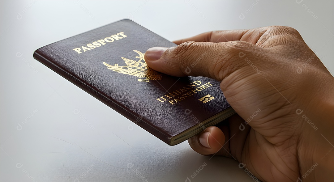 Imagem mostra um passaporte, que é um documento de viagem essencial