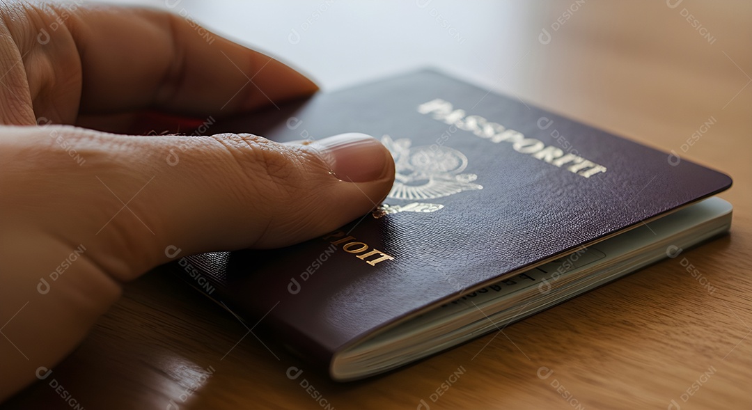 Imagem mostra um passaporte, que é um documento de viagem essencial