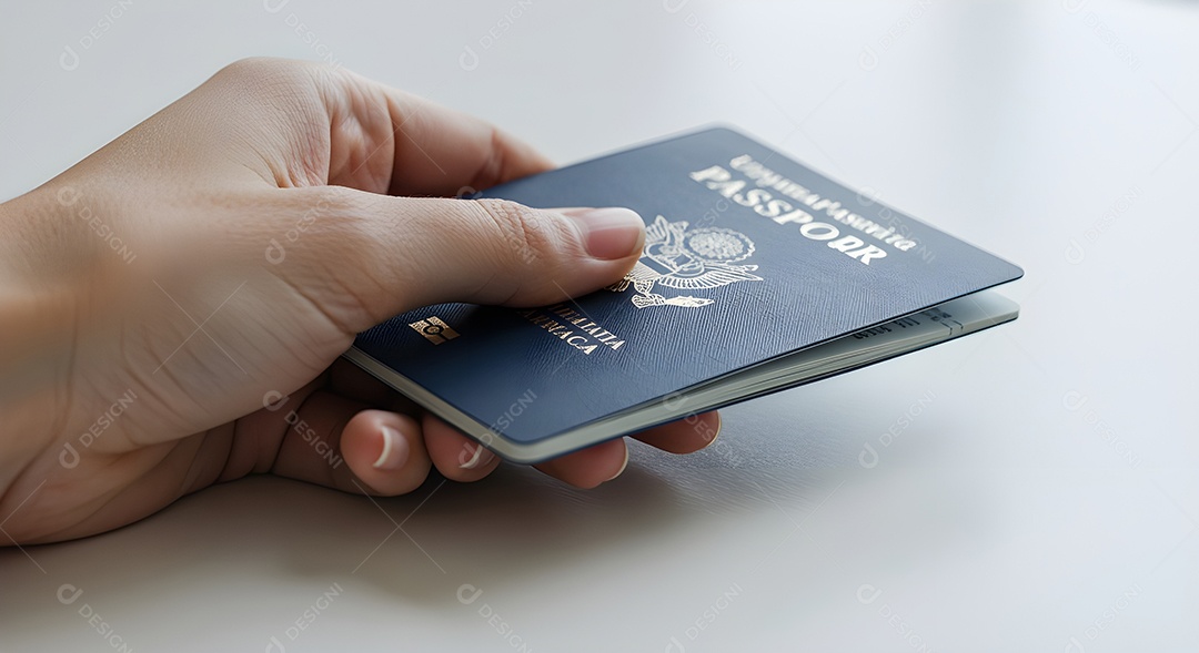 Imagem mostra um passaporte, que é um documento de viagem essencial