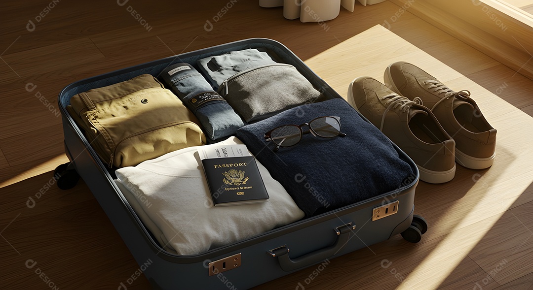 Organizadores de viagem projetados para otimizar o espaço dentro de malas e bagagens