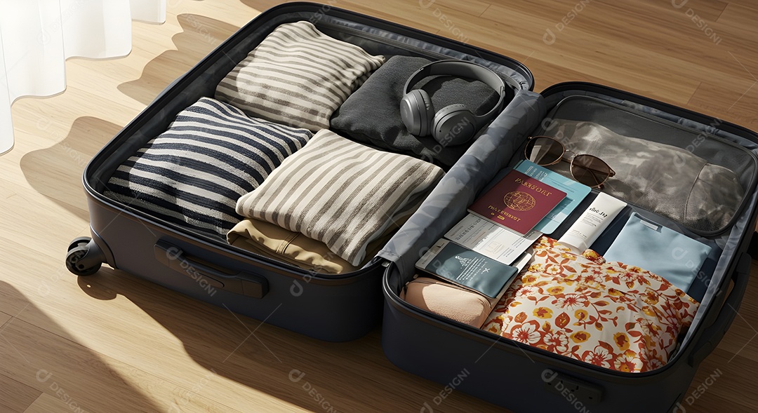 Organizadores de viagem projetados para otimizar o espaço dentro de malas e bagagens