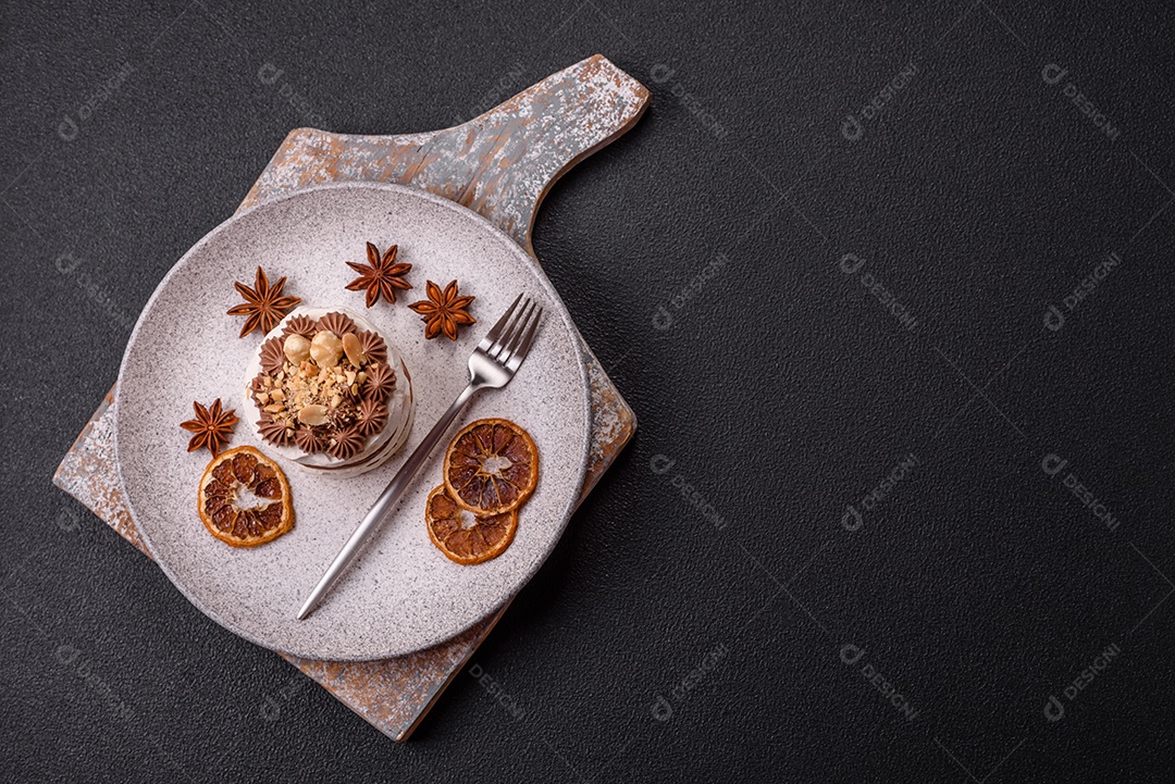 Imagem mostra uma sobremesa individual