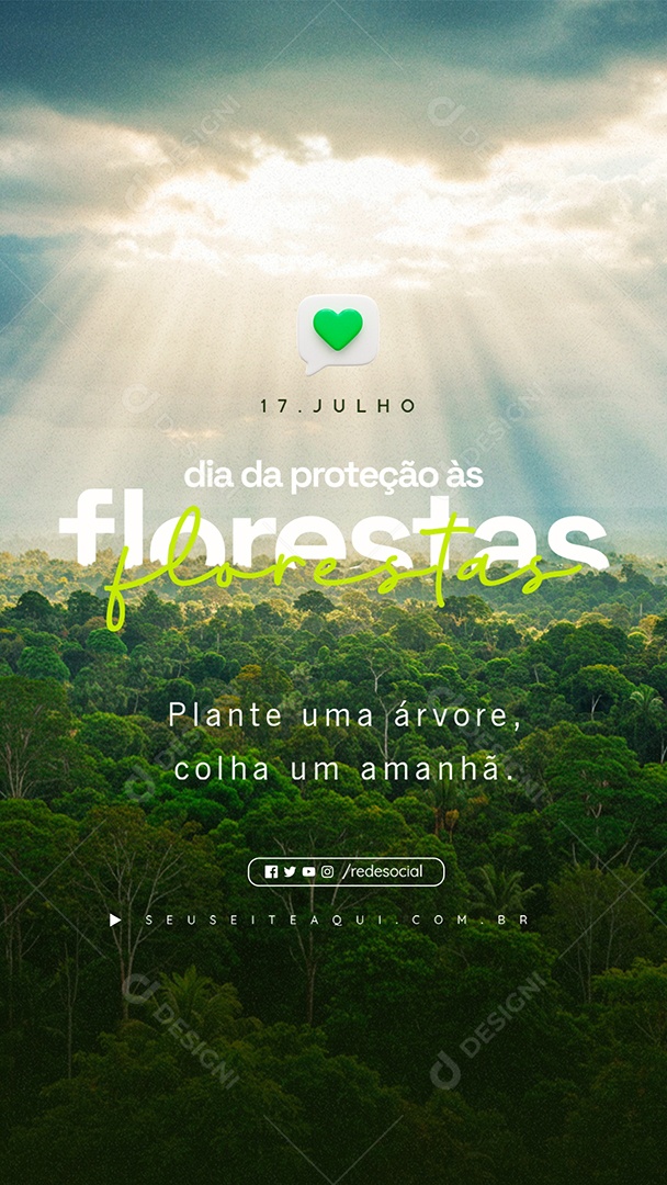 Story Dia da Proteção às Florestas 17 de Julho Social Media PSD Editável