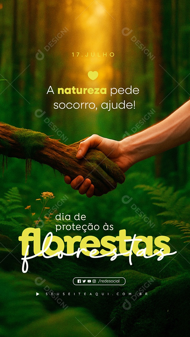 Story Dia da Proteção às Florestas 17 de Julho Social Media PSD Editável