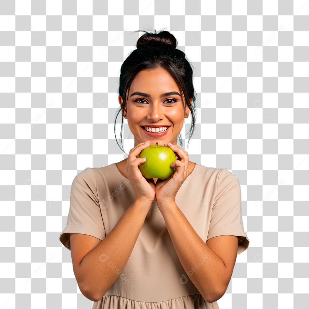 Professora Segurando Maçã PNG Transparente