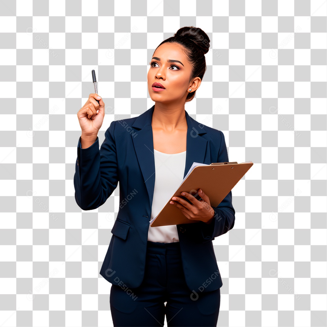 Mulher de Terno PNG Transparente