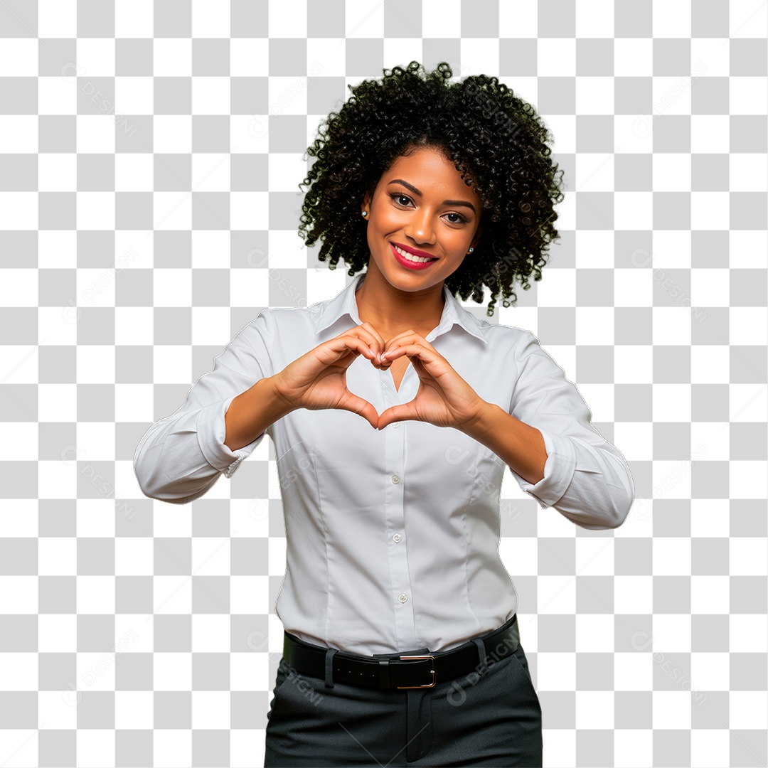 Professora Sinal de Coração PNG Transparente