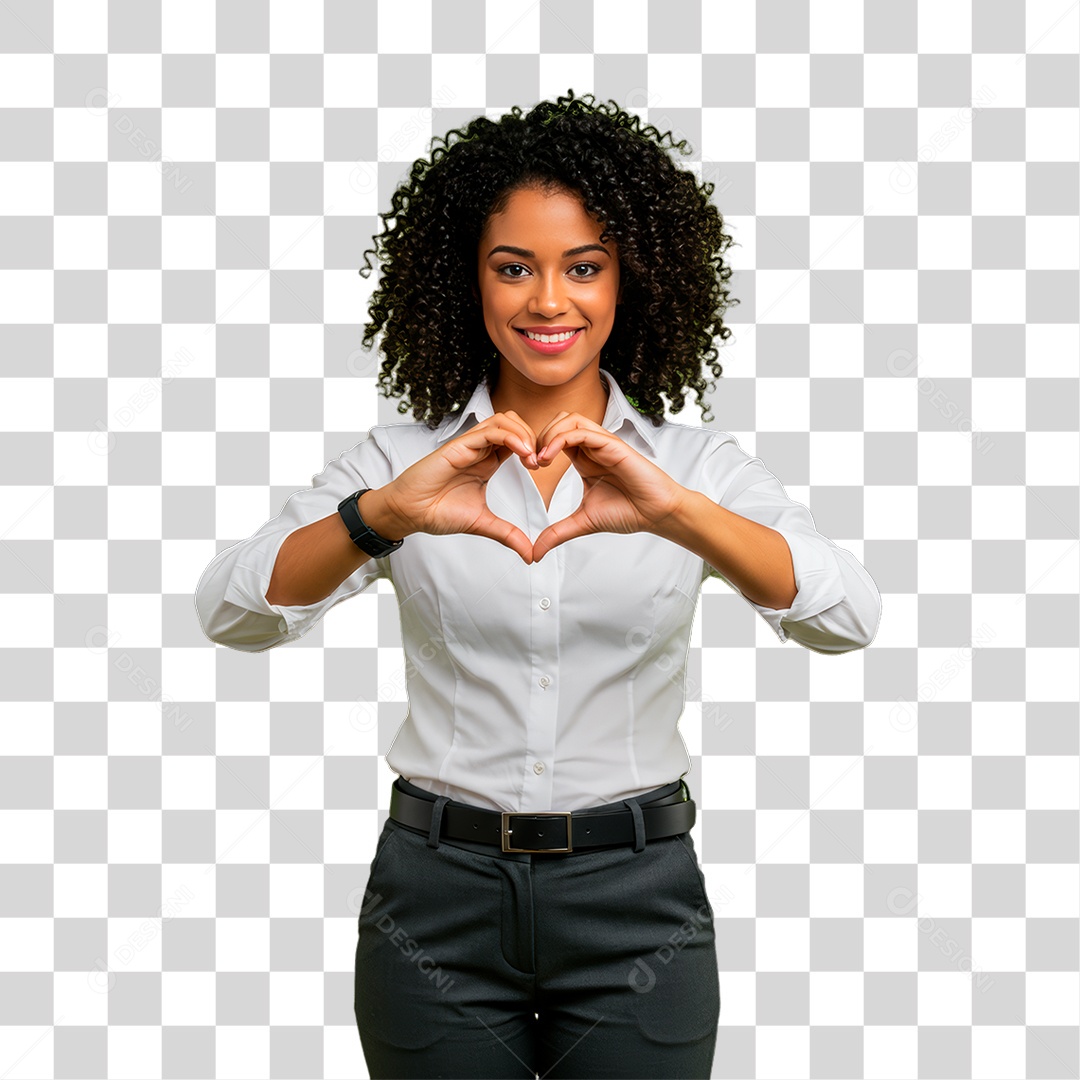Professora Sinal de Coração PNG Transparente