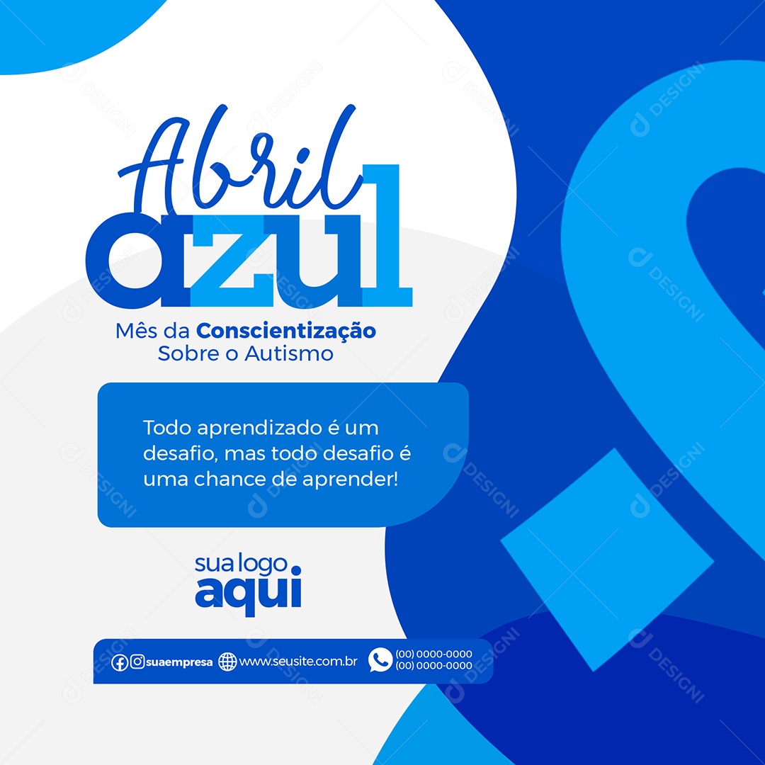 Dia Do Orgulho Autista 18 de Junho Social Media PSD Editável