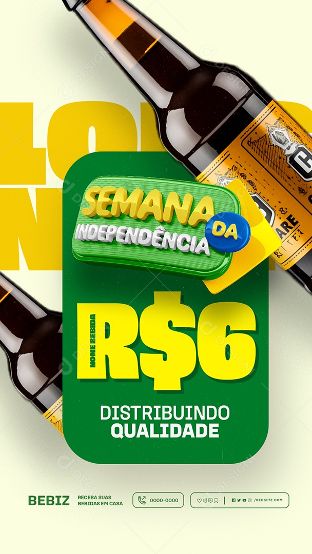Story Semana da Independência Cervejaria Distribuindo Qualidade Social Media PSD Editável