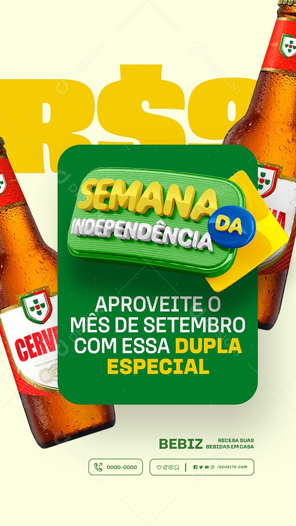 Story Semana da Independência Cervejaria Aproveite Social Media PSD Editável