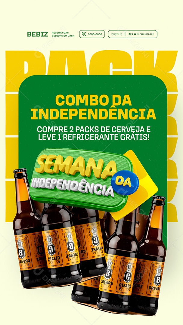 Story Semana da Independência Cervejaria Combo Social Media PSD Editável