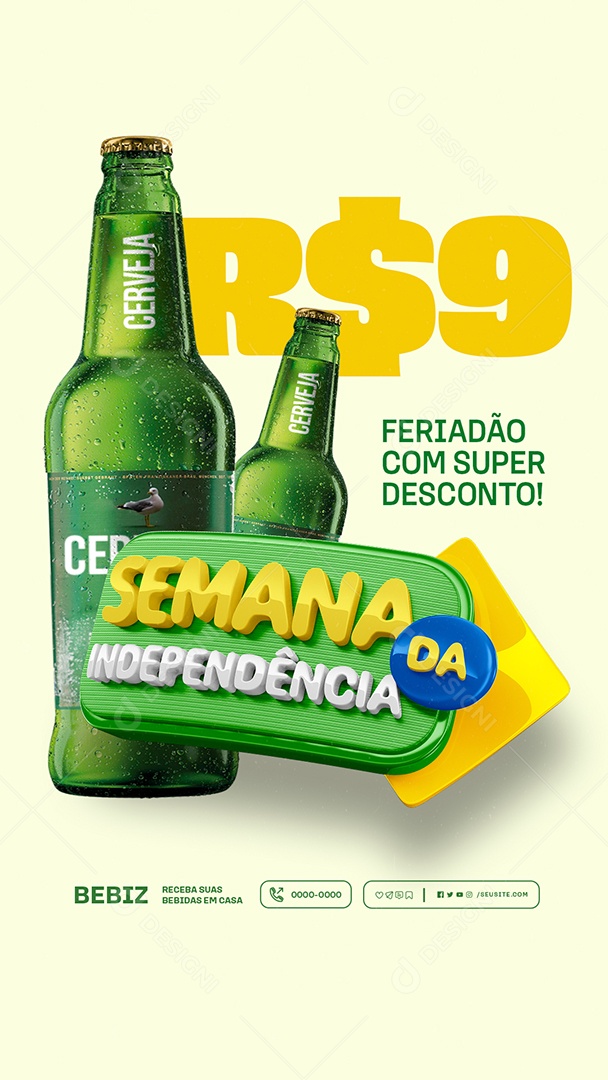 Story Semana da Independência Cervejaria Feriadão Social Media PSD Editável