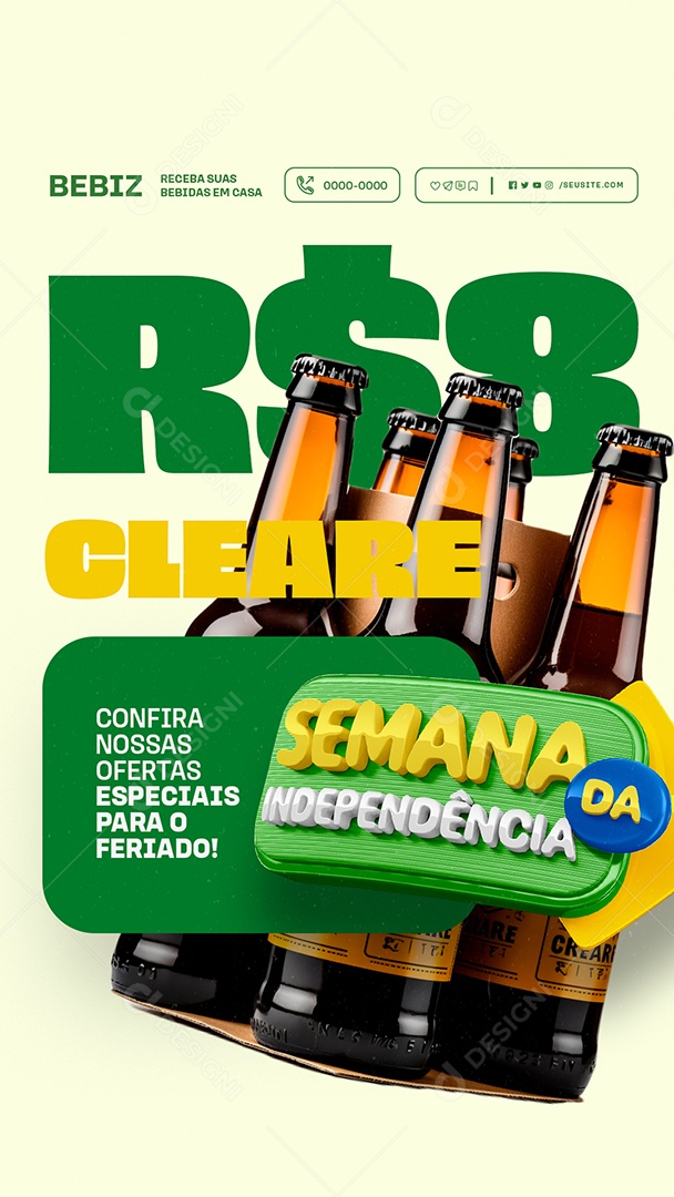 Story Semana da Independência Cervejaria Social Media PSD Editável