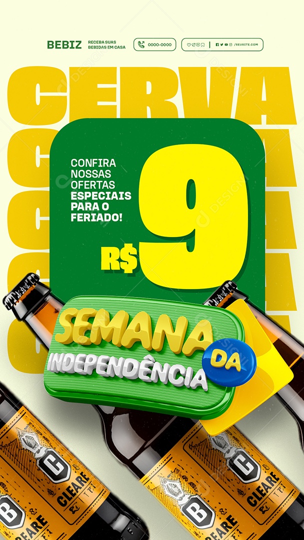 Story Semana da Independência Cervejaria Ofertas Especiais Para o Feriado Social Media PSD Editável