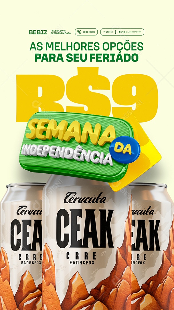 Story Semana da Independência Cervejaria As Melhores Opções Social Media PSD Editável