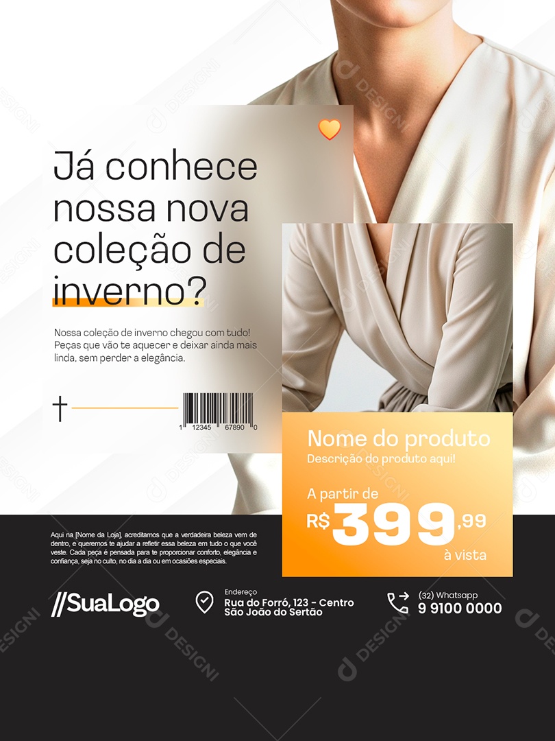 Moda Evangélica Já Conhece Nossa Nova Coleção de Inverno Social Media PSD Editável