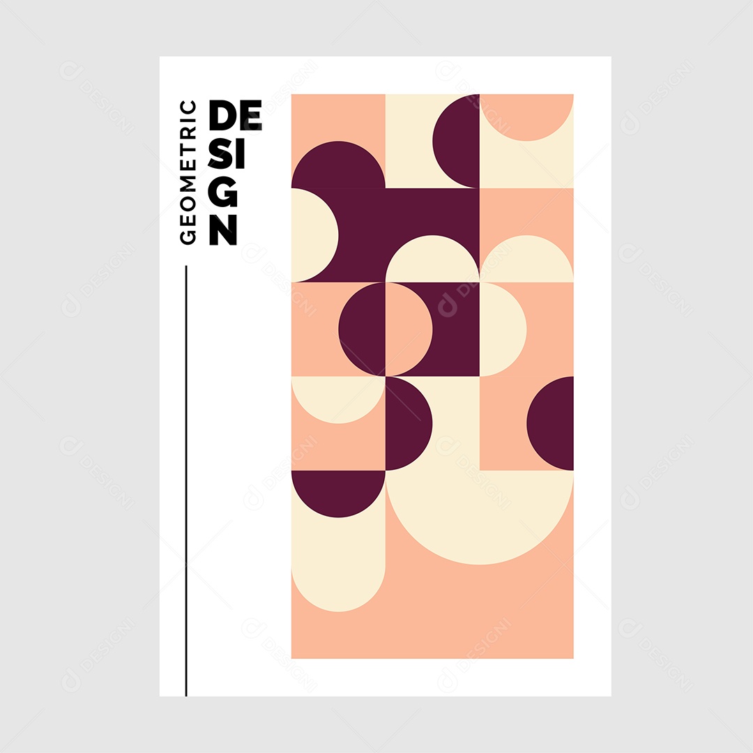 Modelo de Capa de Livro de Mosaico Plano Ilustração Vetor EPS