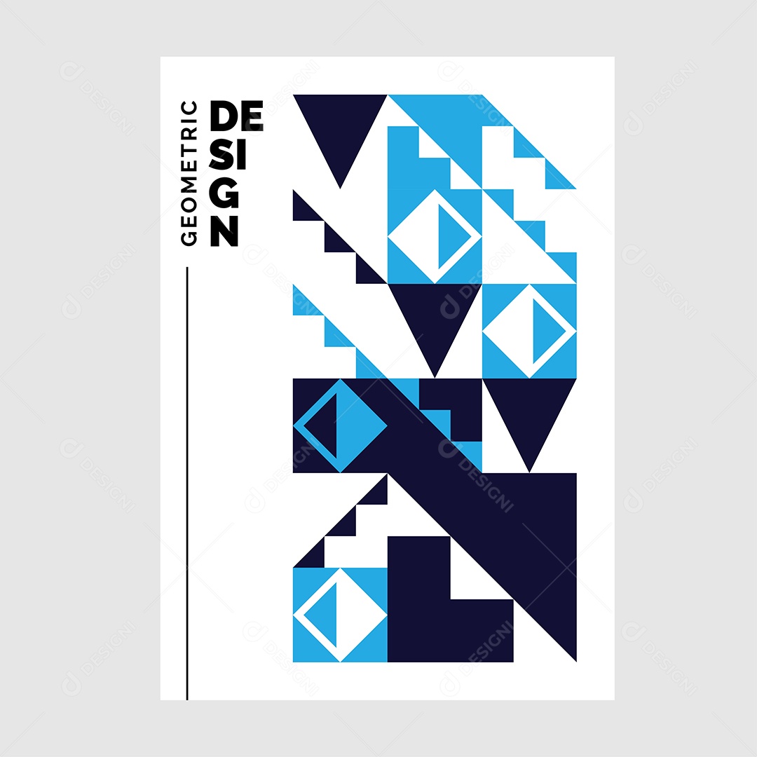 Modelo de Capa de Livro de Mosaico Plano Ilustração Vetor EPS