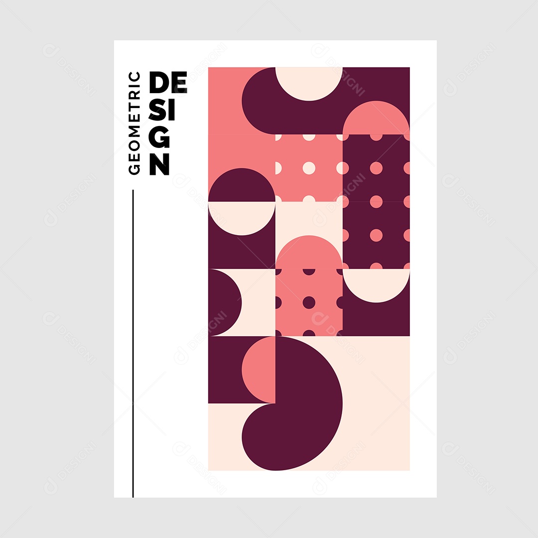 Modelo de Capa de Livro de Mosaico Plano Ilustração Vetor EPS