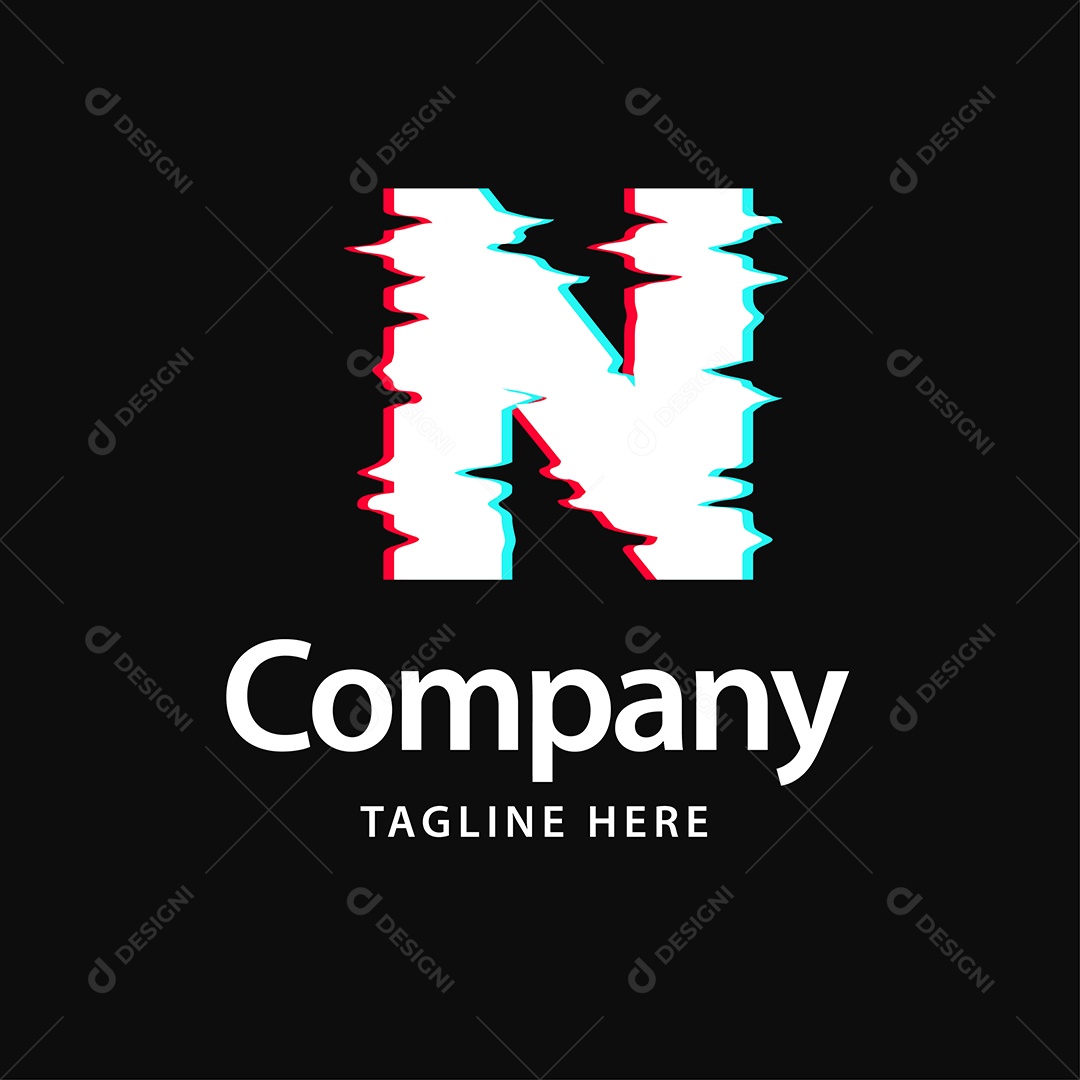 Logo de Empresa N Ilustração Vetor EPS