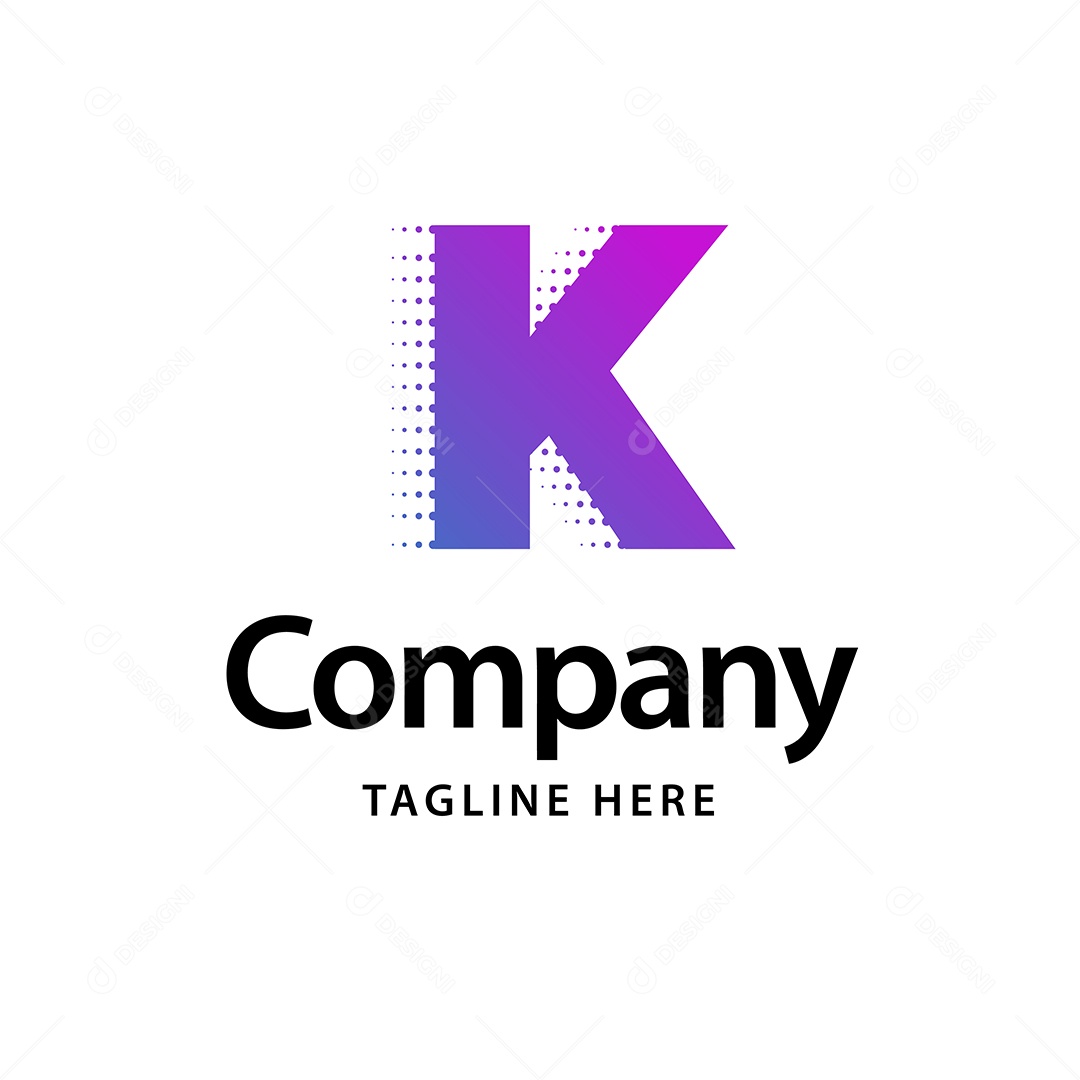 Logo de Empresa K Ilustração Vetor EPS