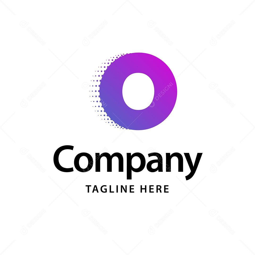 Logo de Empresa O Ilustração Vetor EPS