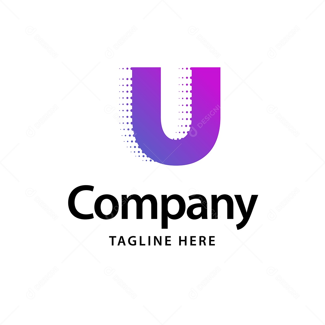 Logo de Empresa U Ilustração Vetor EPS