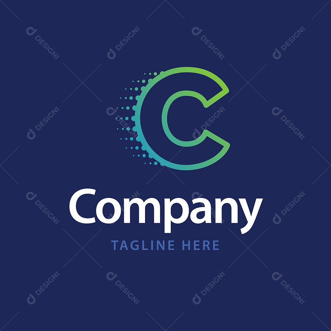 Logo de Empresa C Ilustração Vetor EPS