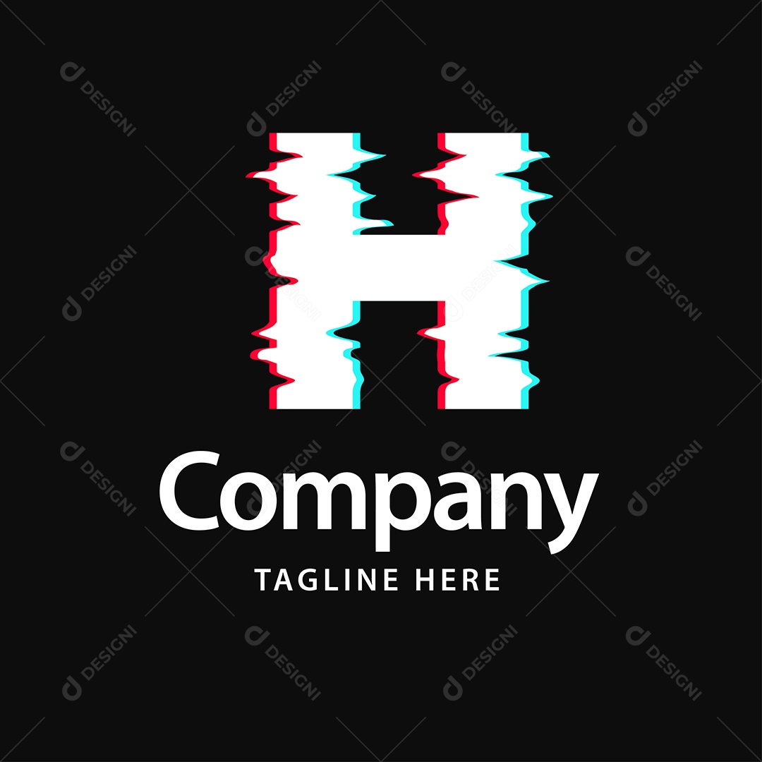 Logo de Empresa H Ilustração Vetor EPS