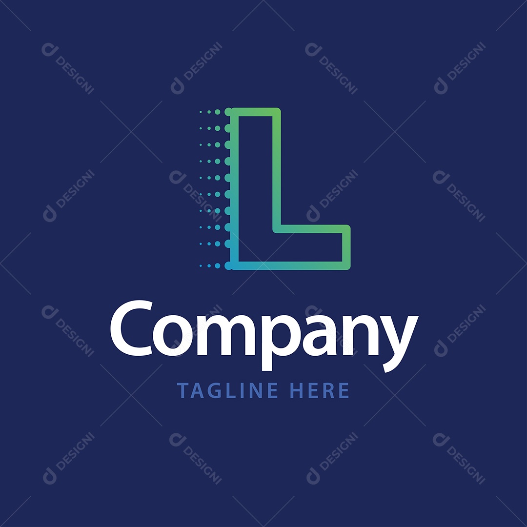 Logo de Empresa L Ilustração Vetor EPS