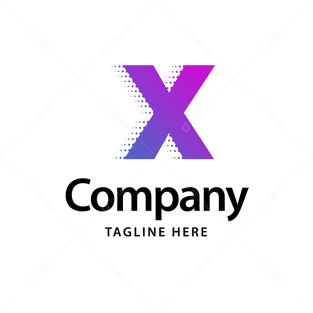 Logo de Empresa X Ilustração Vetor EPS