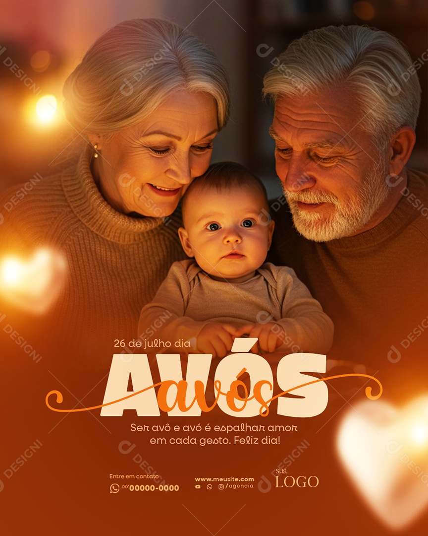 Dia dos Avós 26 de Julho Social Media PSD Editável
