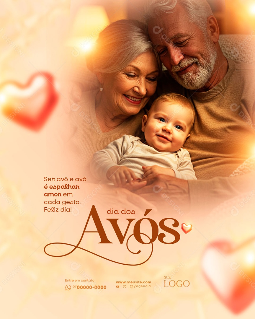 Dia dos Avós 26 de Julho Social Media PSD Editável