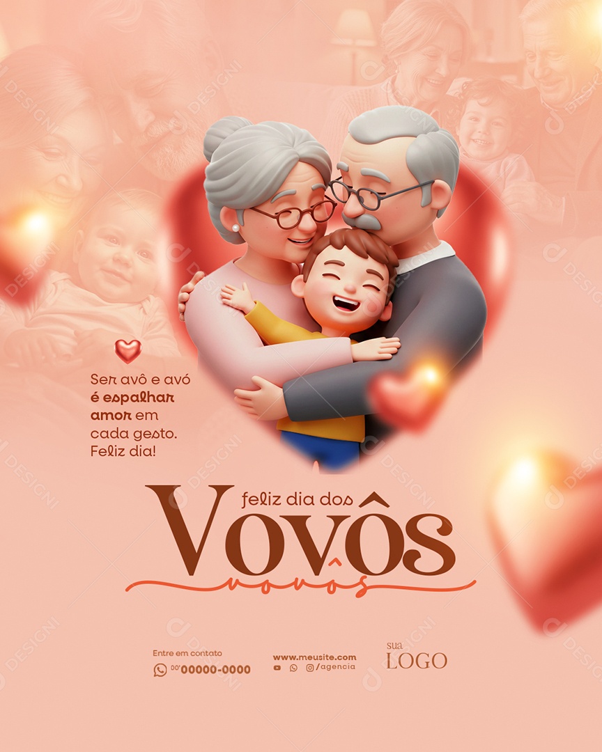 Dia dos Avós 26 de Julho Social Media PSD Editável