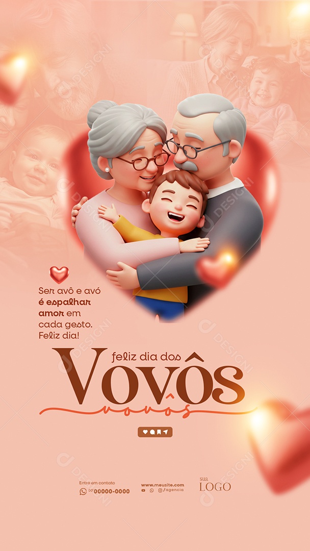Story Dia dos Avós 26 de Julho Social Media PSD Editável