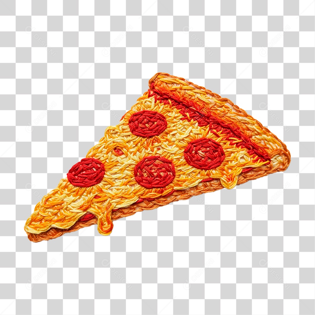 Crochê Fatia de Pizza PNG Transparente