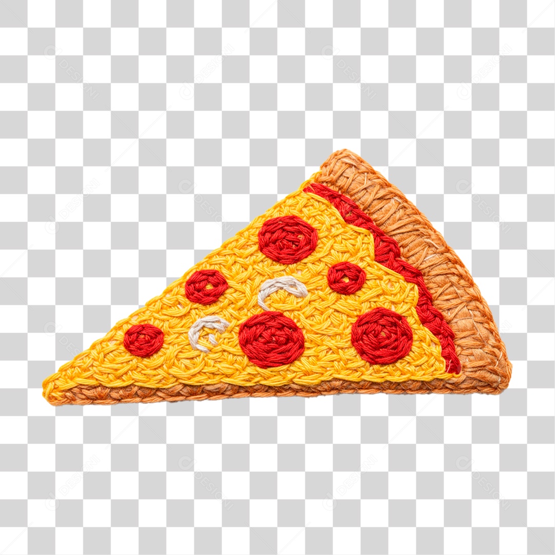 Crochê Fatia de Pizza PNG Transparente