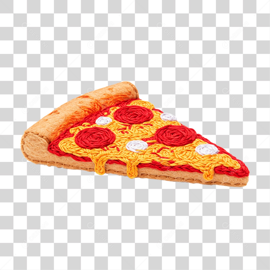 Crochê Fatia de Pizza PNG Transparente