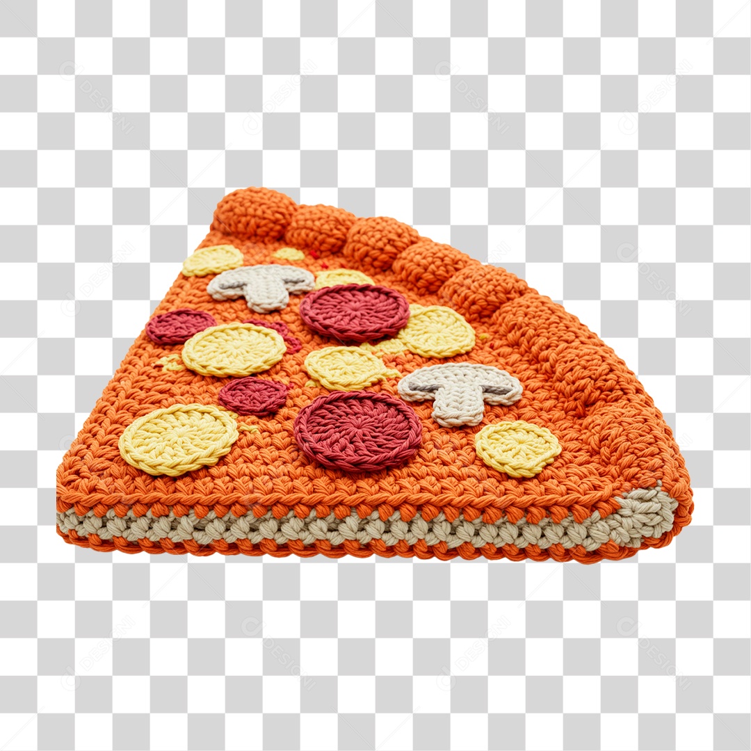 Crochê Fatia de Pizza PNG Transparente