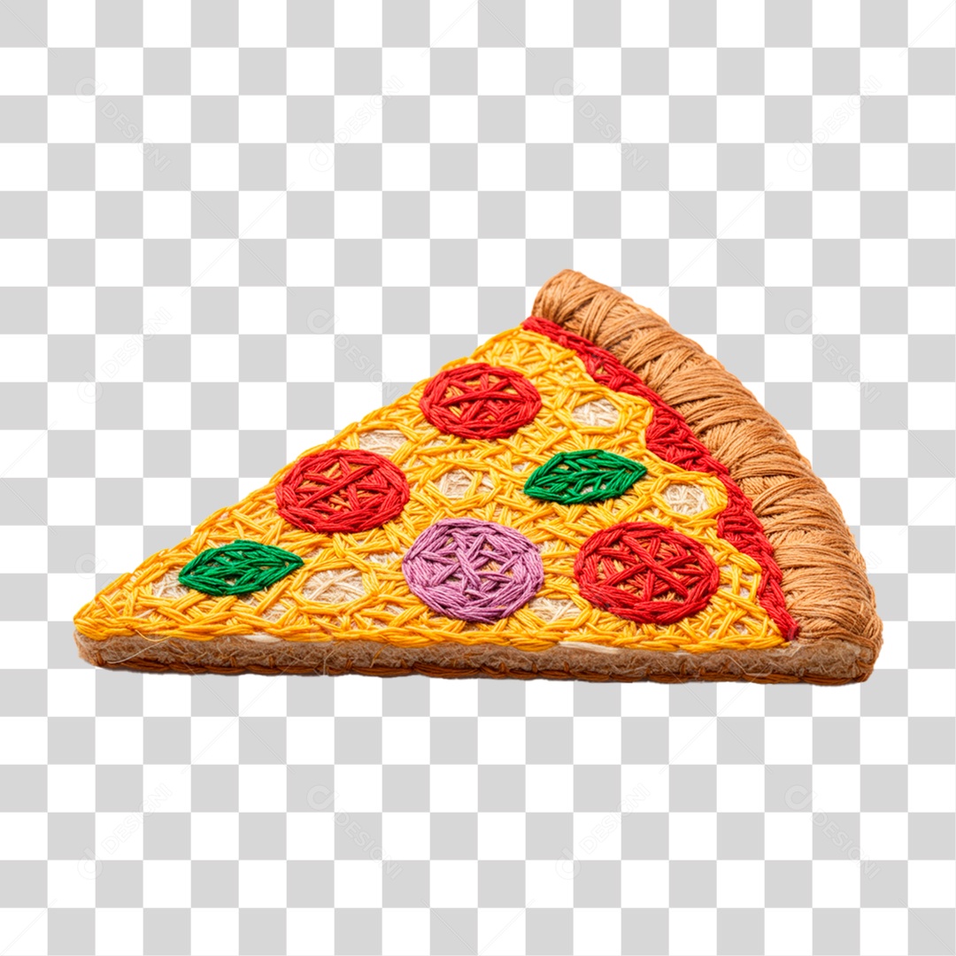 Crochê Fatia de Pizza PNG Transparente