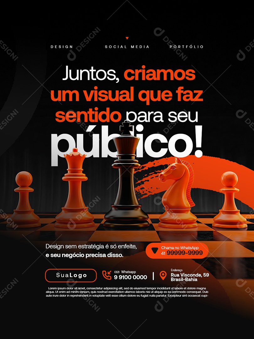 Designer Gráfico Juntos Criamos um Visual Que Faz Sentido Social Media PSD Editável
