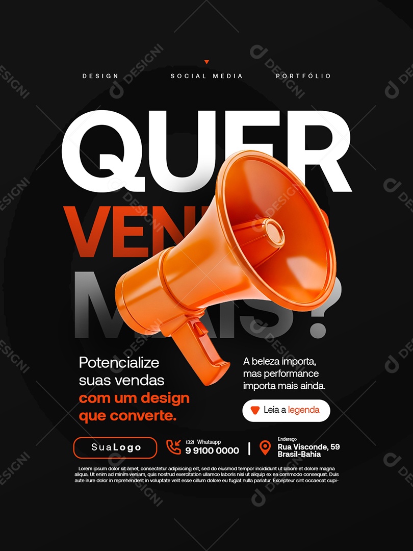 Designer Gráfico Quer Vender Mais Social Media PSD Editável